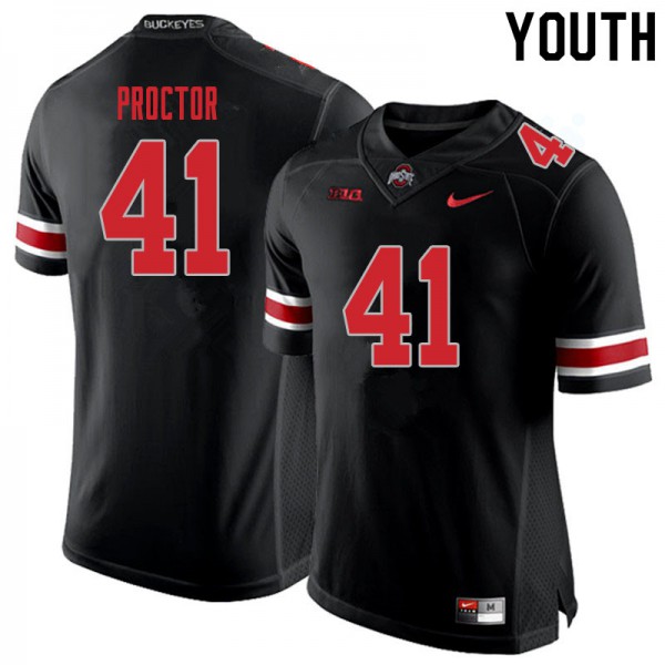 Ohio State Buckeyes #41 Josh Proctor Youth High School Jersey Blackout